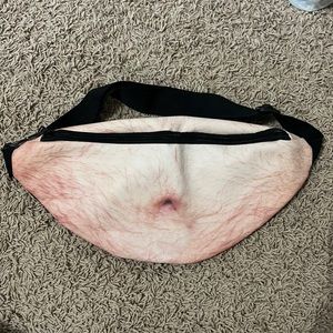 Gag gift hairy belly belt bag new
